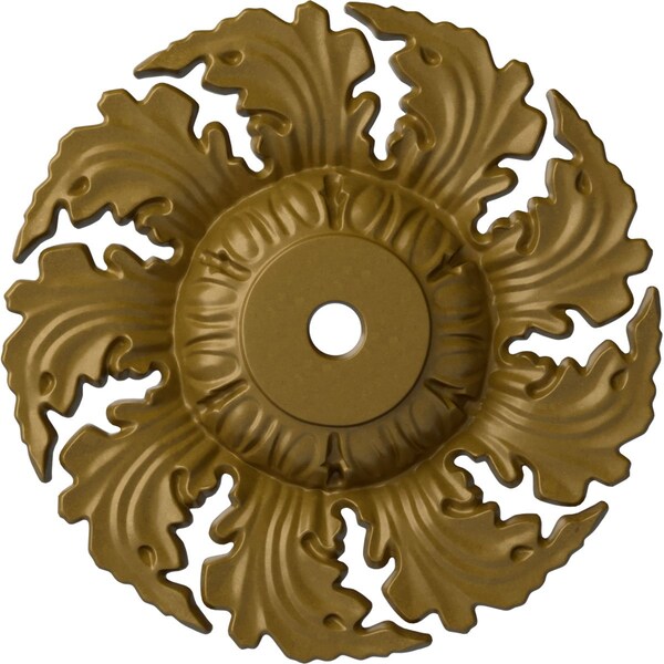 Ekena Millwork Needham Ceiling Medallion (Fits Canopies up to 4 1/4"), Hand-Painted Gold, 14 5/8"OD x 2 1/4"P CM14NEGLS - main